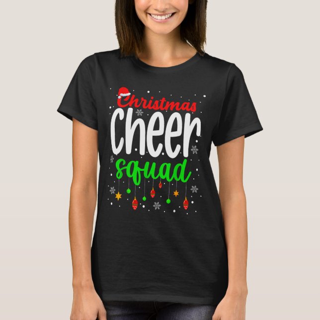 Cheerleading Srts Lover Christmas Cheer Squad  T-Shirt (Front)