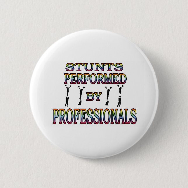 cheerleading stunts pinback button (Front)