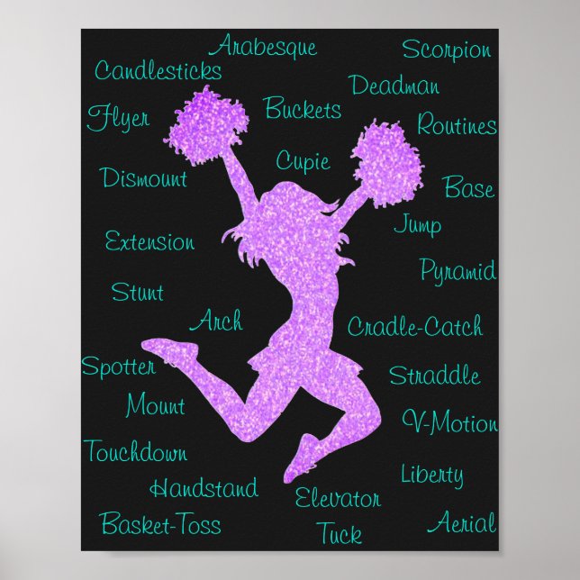 Cheerleading Terms Typography  Poster (Front)