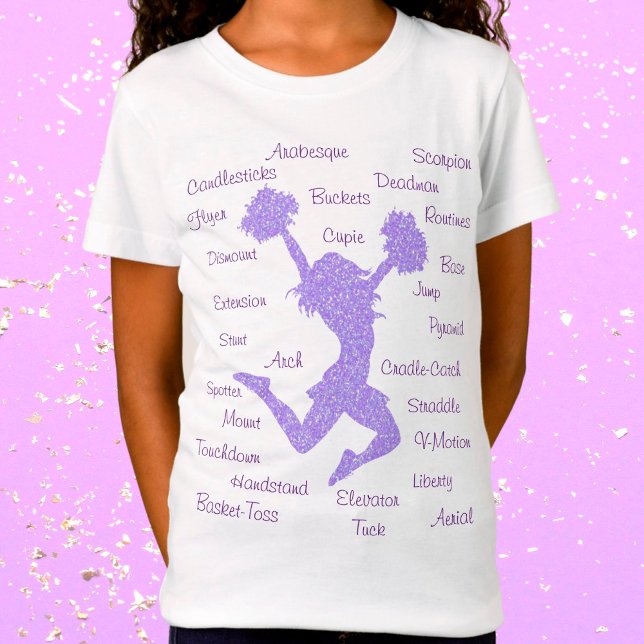 Cheerleading Terms Typography T-Shirt (Creator Uploaded)