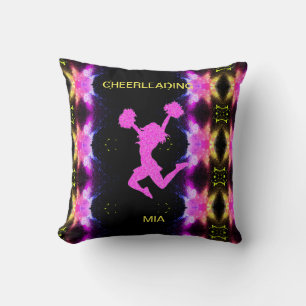 Cheerleading throw pillow Custom name.