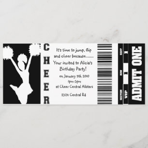cheerleading ticket invite