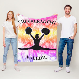 Cheerleading Watercolor Fleece Blanket