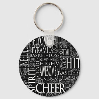 Cheerleading Word Cloud Key chain