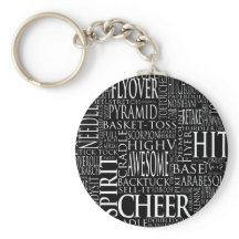 Cheerleading Word Cloud Key chain