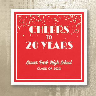 Cheers! 20 Year Class Reunion Napkins