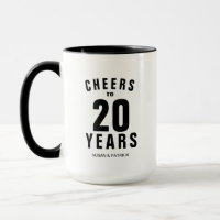 Cheers 20th wedding anniversary custom coffee