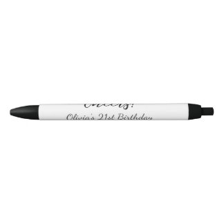Cheers 21st birthday add name date simple minimal pen