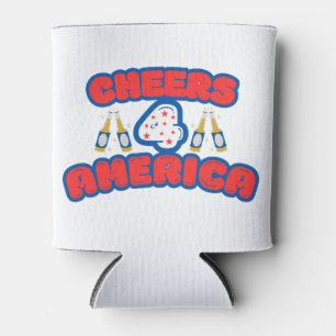 Cheers 4 America in Red, White, and Blue Can Cooler