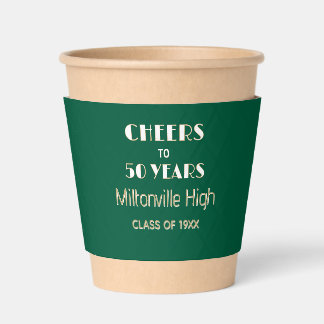 Cheers! 50 Year Class Reunion Coffee Cup Sleeve