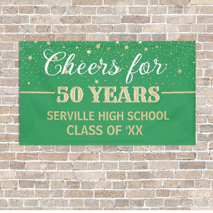 CHEERS 50 Years! CUSTOM Class Reunion banner