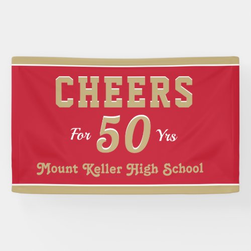 Cheers 50 yrs reunion banner