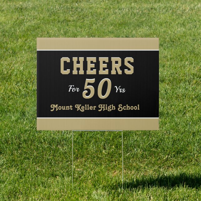 Cheers 50 yrs reunion yard sign (Insitu)