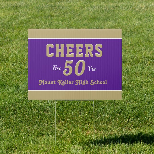 Cheers 50 yrs reunion yard sign (Insitu)