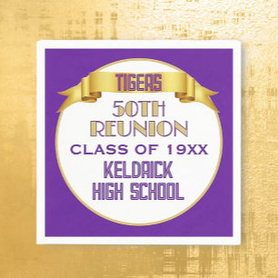 Cheers! 50th Class Reunion custom party Napkins