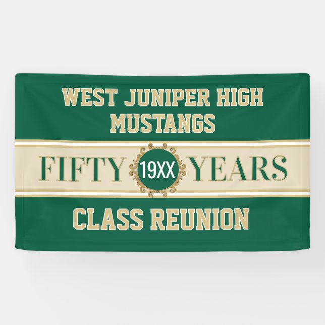 Cheers! 50th Reunion Celebration Banner (Horizontal)