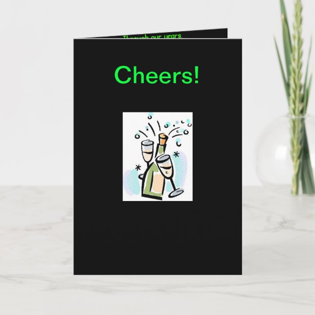 Cheers - a celebration of friendship thank you card (Front)