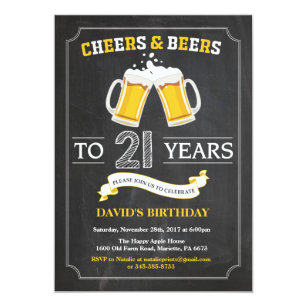 21st birthday invitations for him