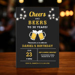 Cheers And Beers 30 Years Birthday Party Invitation<br><div class="desc">Invite friends and family to celebrate the big 3-0 with this fun “Cheers and Beers” 30 years birthday party invitation. Featuring a bold celebratory design and easy personalization,  it sets the perfect tone for a milestone celebration.</div>