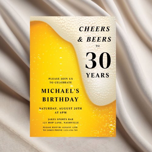 Cheers And Beers 30th Birthday