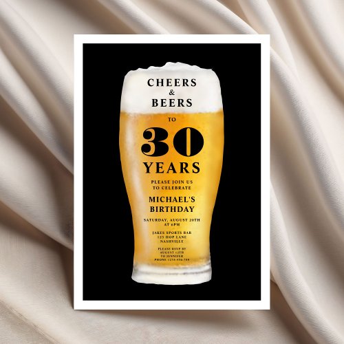 Cheers And Beers 30th Birthday