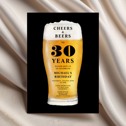 Cheers And Beers 30th Birthday