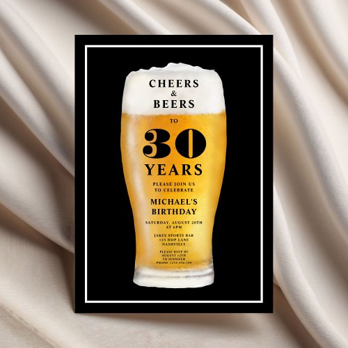 Cheers And Beers 30th Birthday