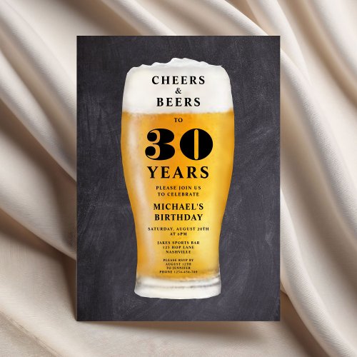 Cheers And Beers 30th Birthday