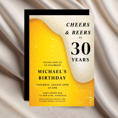 Cheers And Beers 30th Birthday