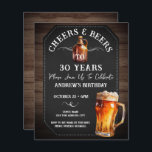 Cheers and Beers 30th Birthday Party Budget<br><div class="desc">Cheers and Beers Birthday Invitations. Easy to personalize. All text is adjustable and easy to change for your own party needs. Chalkboard and rustic wood background elements. Fun Chalkboard swirls and flourishes. Watercolor beer mug. Invitations for him. Bar or backyard BBQ birthday design. Any age,  just change the text.</div>