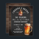 Cheers and Beers 30th Birthday Party Budget<br><div class="desc">Cheers and Beers Birthday Invitations. Easy to personalize. All text is adjustable and easy to change for your own party needs. Chalkboard and rustic wood background elements. Fun Chalkboard swirls and flourishes. Watercolor beer mug. Invitations for him. Bar or backyard BBQ birthday design. Any age,  just change the text.</div>