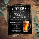 Cheers and Beers 30th Birthday Party Budget<br><div class="desc">Cheers and Beers Birthday Invitations. Easy to personalize. All text is adjustable and easy to change for your own party needs. Chalkboard and rustic wood background elements. Fun Chalkboard swirls and flourishes. Watercolor beer mug. Invitations for him. Bar or backyard BBQ birthday design. Any age,  just change the text.</div>