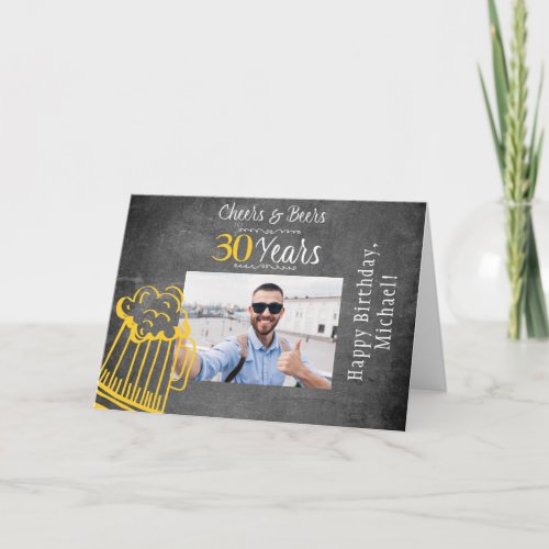 Cheers and beers 30th men birthday custom photo