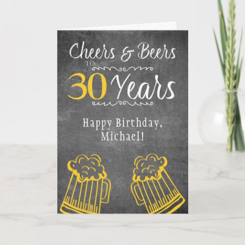 Cheers and beers 30th men milestone birthday funny