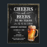 Cheers and Beers 40th Birthday Party Budget<br><div class="desc">Cheers and Beers Birthday Invitations. Easy to personalize. All text is adjustable and easy to change for your own party needs. Chalkboard and rustic wood background elements. Fun Chalkboard swirls and flourishes. Watercolor beer mug. Invitations for him. Bar or backyard BBQ birthday design. Any age,  just change the text.</div>