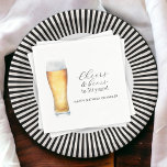 Cheers and Beers 50th Birthday Party Napkins<br><div class="desc">Celebrate a 50th birthday bash with this fun modern "Cheers and Beers" 50th birthday party napkin. You can personalize the text template for any age. Simple, modern with a fun vibe, this party napkin has casual appeal. Personalize with the guest of honor's name. You can also change the age to...</div>