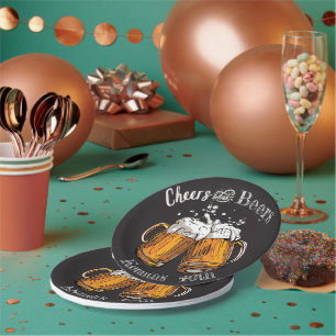 Cheers and Beers 60th 40th 50th 30th 21st Paper Plates