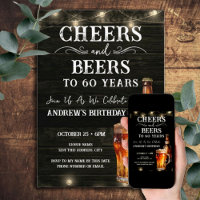 Cheers and Beers 60th Birthday Bar Lights