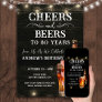 Cheers and Beers 80th Birthday Bar Lights Invitati Invitation