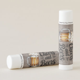 Cheers and Beers Adult Birthday Party Favor Lip Balm