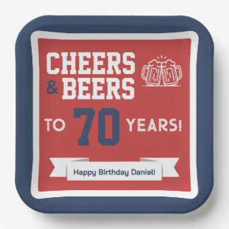 Cheers and Beers Adult Football Birthday Party Paper Plates