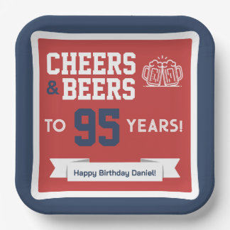 Cheers and Beers Adult Football Birthday Party Paper Plates