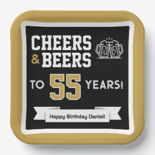 Cheers and Beers Adult Football Birthday Party Paper Plates