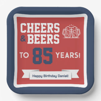 Cheers and Beers Adult Football Birthday Party Paper Plates