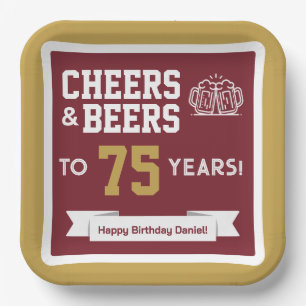 Cheers and Beers Adult Football Birthday Party Paper Plates