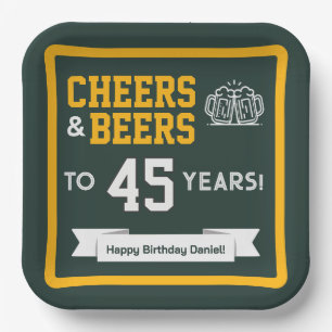 Cheers and Beers Adult Football Birthday Party Paper Plates