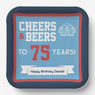 Cheers and Beers Adult Football Birthday Party Paper Plates