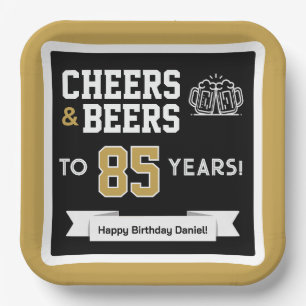 Cheers and Beers Adult Football Birthday Party Paper Plates