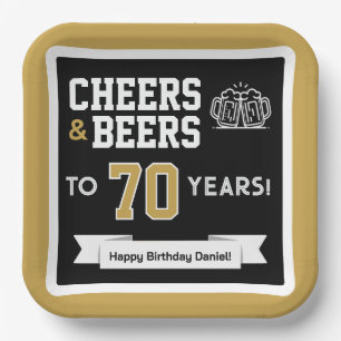Cheers and Beers Adult Football Birthday Party Paper Plates