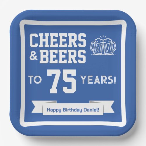 Cheers and Beers Adult Football Birthday Party Paper Plates